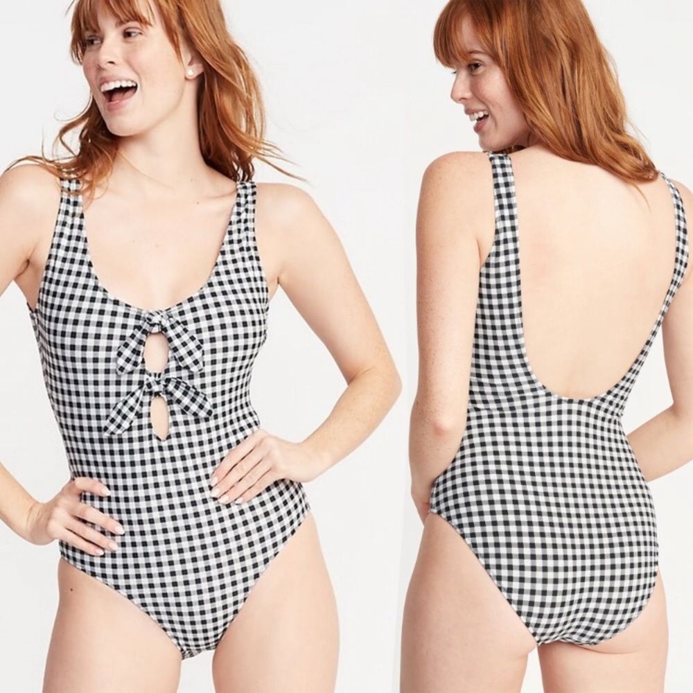 Old Navy One Piece Gingham Swimsuit